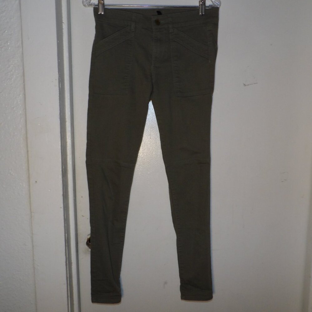 H&M Divided Army Green Skinny Cargo Jeans Sz 8